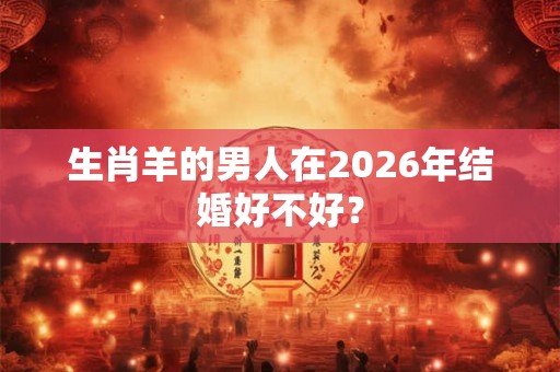 生肖羊的男人在2026年结婚好不好？