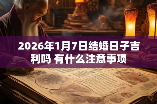 2026年1月7日结婚日子吉利吗 有什么注意事项