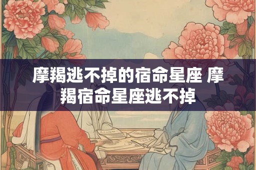 摩羯逃不掉的宿命星座 摩羯宿命星座逃不掉