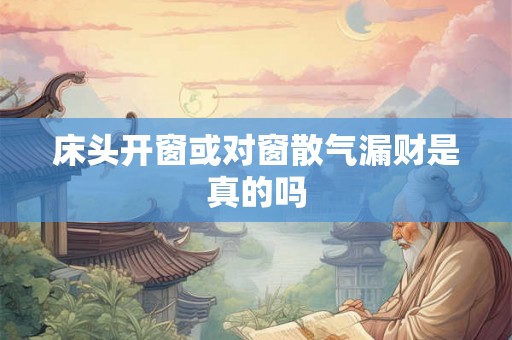 床头开窗或对窗散气漏财是真的吗