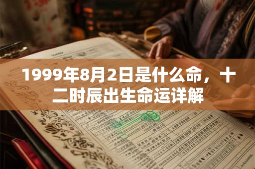 1999年8月2日是什么命，十二时辰出生命运详解