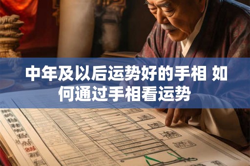 中年及以后运势好的手相 如何通过手相看运势