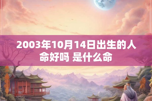 2003年10月14日出生的人命好吗 是什么命