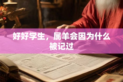好好学生，属羊会因为什么被记过