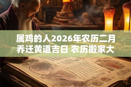 属鸡的人2026年农历二月乔迁黄道吉日 农历搬家大吉日