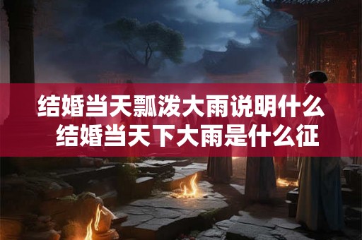 结婚当天瓢泼大雨说明什么 结婚当天下大雨是什么征兆 结婚当天瓢泼大雨说明什么 结婚当天下大雨是什么征兆