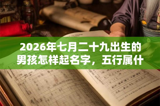 2026年七月二十九出生的男孩怎样起名字,五行属什么 2026年七月二十九出生的男孩怎样起名字,五行属什么