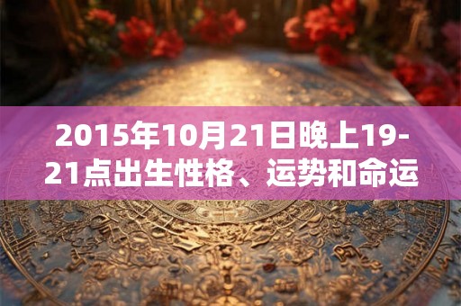 2015年10月21日晚上19-21点出生性格、运势和命运