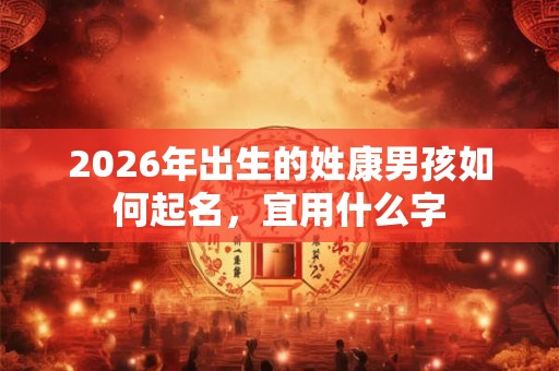 2026年出生的姓康男孩如何起名，宜用什么字