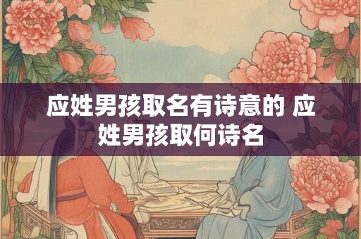 应姓男孩取名有诗意的 应姓男孩取何诗名 应姓男孩取名有诗意的 应姓男孩取何诗名