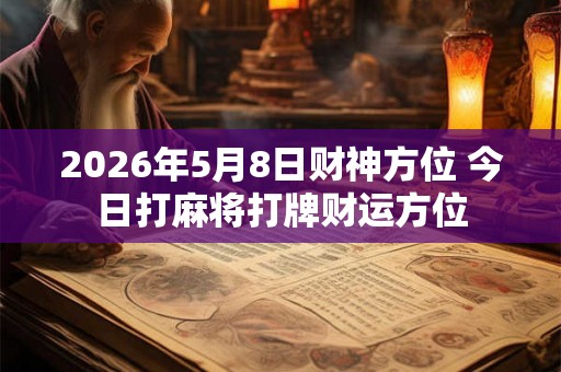 2026年5月8日财神方位 今日打麻将打牌财运方位
