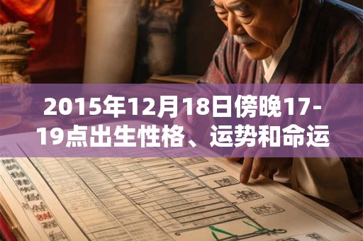 2015年12月18日傍晚17-19点出生性格、运势和命运