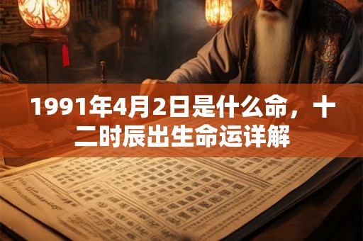 1991年4月2日是什么命,十二时辰出生命运详解 1991年4月2日是什么命,十二时辰出生命运详解