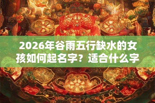 2026年谷雨五行缺水的女孩如何起名字？适合什么字？