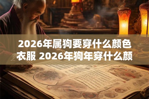 2026年属狗要穿什么颜色衣服 2026年狗年穿什么颜色