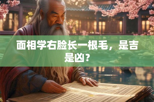 面相学右脸长一根毛,是吉是凶? 面相学右脸长一根毛,是吉是凶?