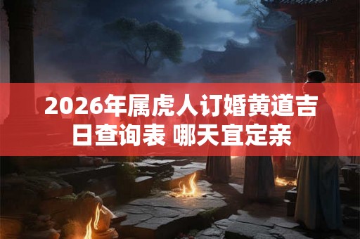 2026年属虎人订婚黄道吉日查询表 哪天宜定亲