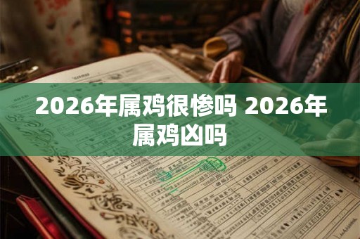 2026年属鸡很惨吗 2026年属鸡凶吗