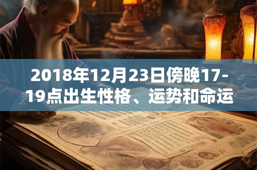 2018年12月23日傍晚17-19点出生性格、运势和命运