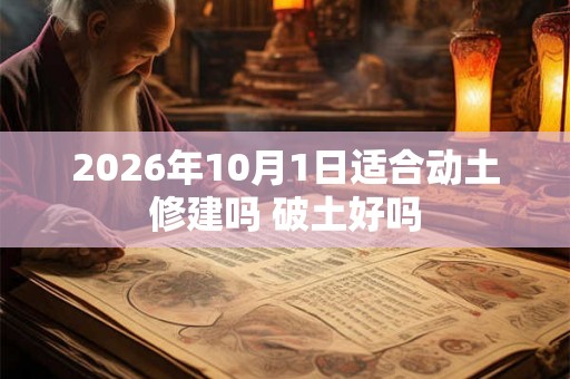 2026年10月1日适合动土修建吗 破土好吗