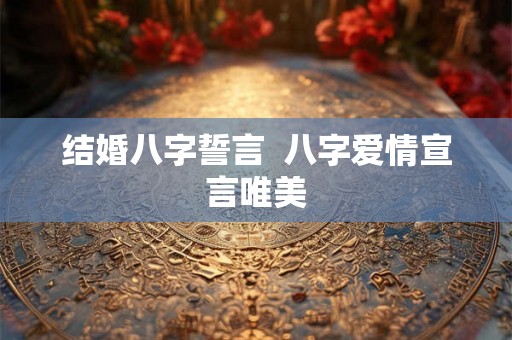 结婚八字誓言  八字爱情宣言唯美
