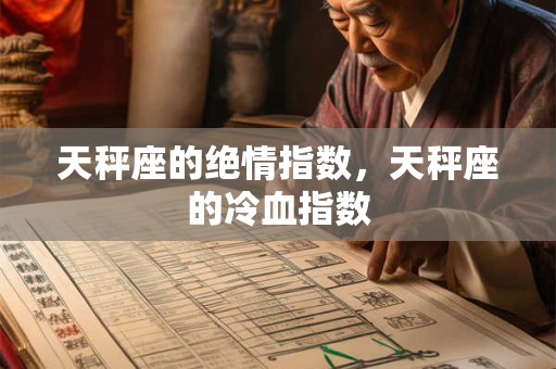 天秤座的绝情指数，天秤座的冷血指数