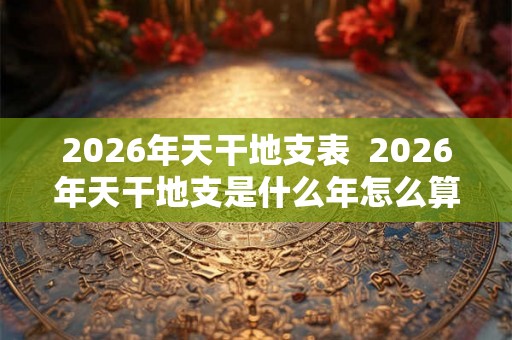2026年天干地支表  2026年天干地支是什么年怎么算