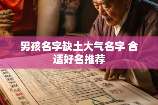 男孩名字缺土大气名字 合适好名推荐
