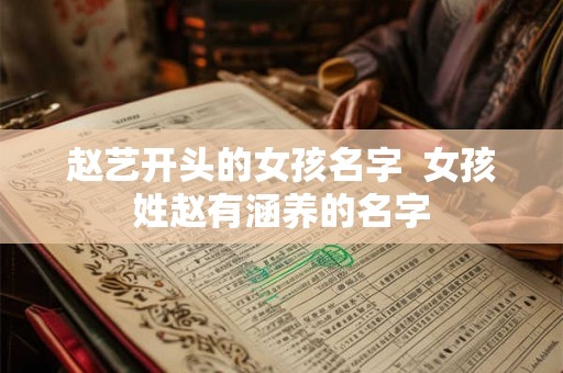 赵艺开头的女孩名字  女孩姓赵有涵养的名字