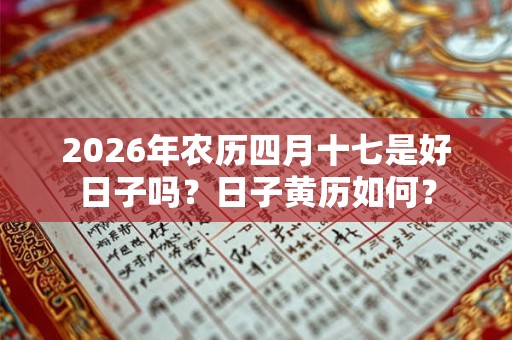2026年农历四月十七是好日子吗？日子黄历如何？