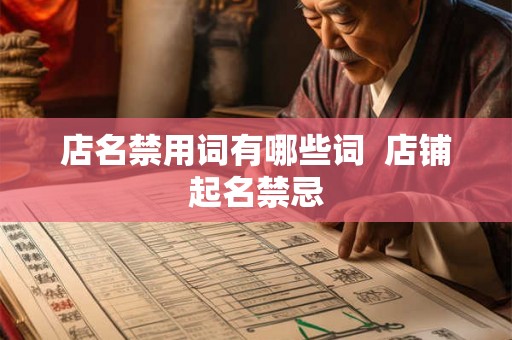 店名禁用词有哪些词  店铺起名禁忌