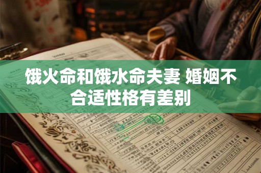饿火命和饿水命夫妻 婚姻不合适性格有差别