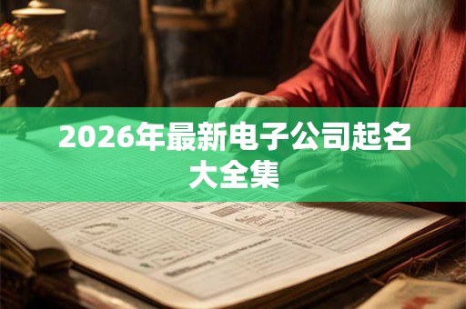 2026年最新电子公司起名大全集 2026年最新电子公司起名大全集