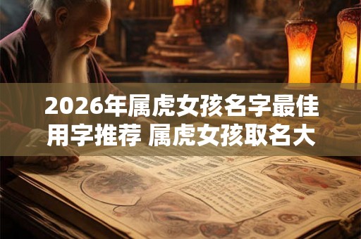 2026年属虎女孩名字最佳用字推荐 属虎女孩取名大全免费