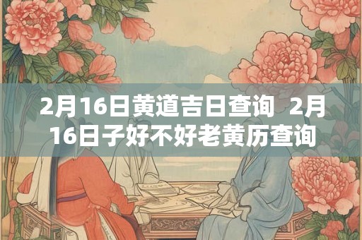 2月16日黄道吉日查询 2月16日子好不好老黄历查询 2月16日黄道吉日查询 2月16日子好不好老黄历查询
