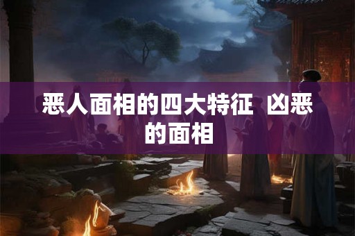 恶人面相的四大特征  凶恶的面相