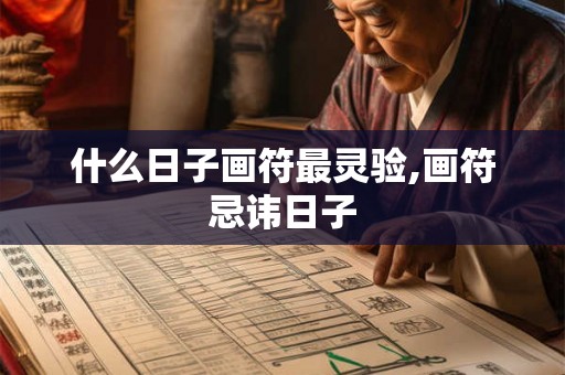 什么日子画符最灵验,画符忌讳日子