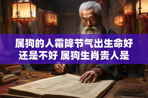 属狗的人霜降节气出生命好还是不好 属狗生肖贵人是谁