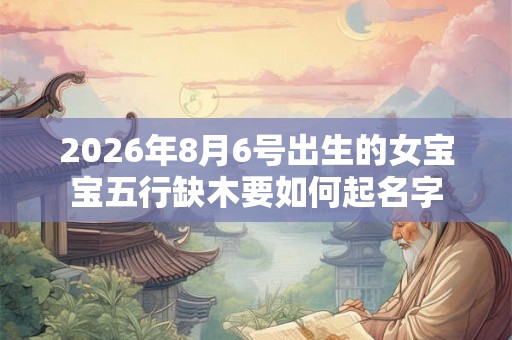 2026年8月6号出生的女宝宝五行缺木要如何起名字
