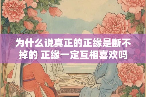 为什么说真正的正缘是断不掉的 正缘一定互相喜欢吗