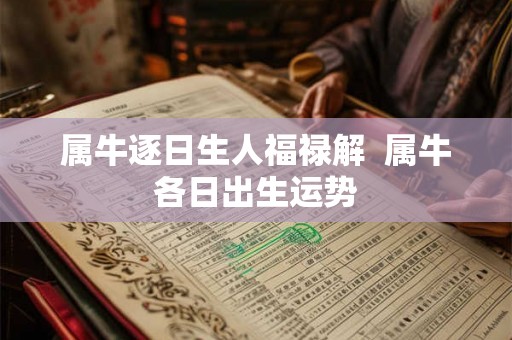 属牛逐日生人福禄解  属牛各日出生运势