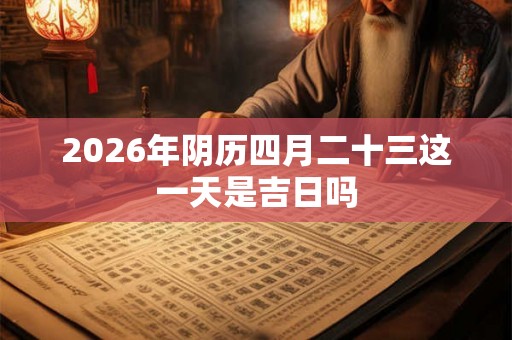 2026年阴历四月二十三这一天是吉日吗
