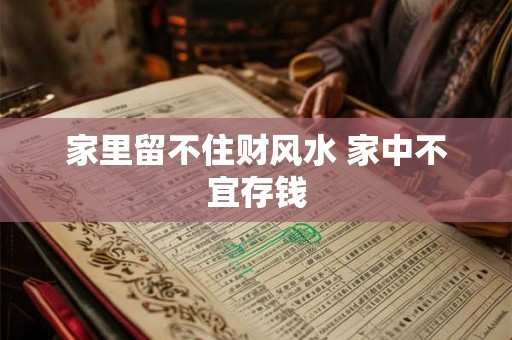 家里留不住财风水 家中不宜存钱