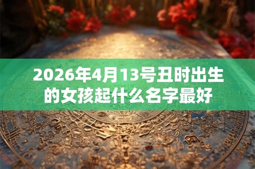 2026年4月13号丑时出生的女孩起什么名字最好