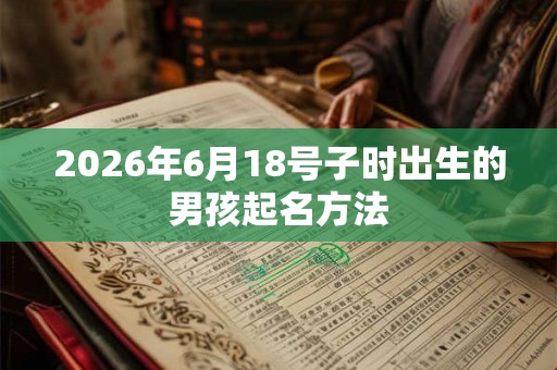2026年6月18号子时出生的男孩起名方法