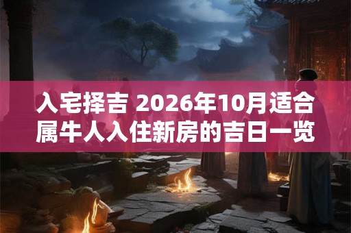 入宅择吉 2026年10月适合属牛人入住新房的吉日一览表