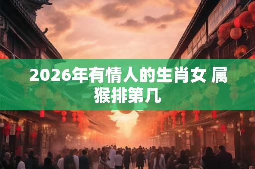 2026年有情人的生肖女 属猴排第几