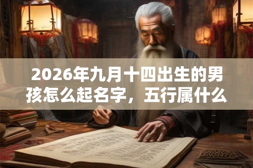 2026年九月十四出生的男孩怎么起名字,五行属什么 2026年九月十四出生的男孩怎么起名字,五行属什么
