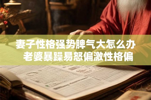妻子性格强势脾气大怎么办  老婆暴躁易怒偏激性格偏激