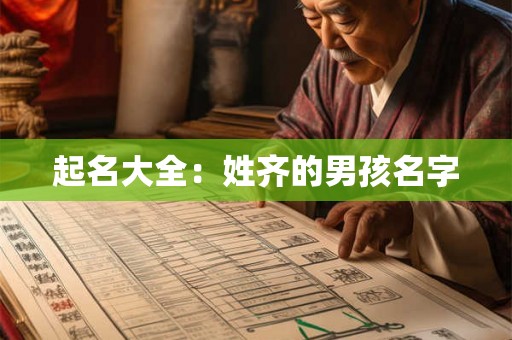 起名大全：姓齐的男孩名字